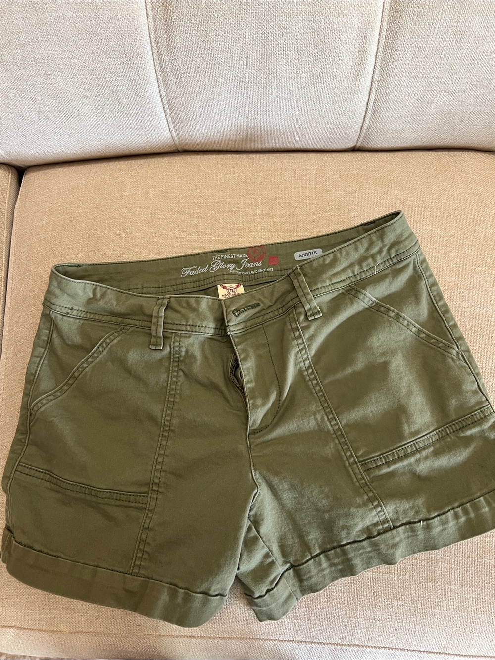 Women’s Faded Glory Olive Green Utility Women’s Shorts